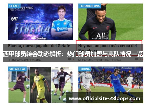 西甲球员转会动态解析:热门球员加盟与离队情况一览 西甲球员转会动态解析:热门球员加盟与离队情况一览